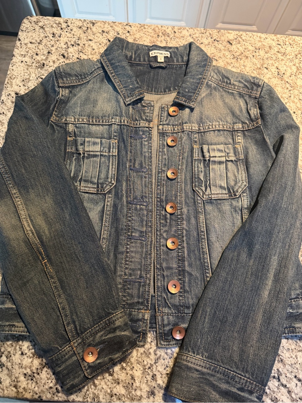 Express Denim Jacket in Medium Blue Wash
